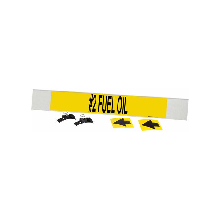 "#2 Fuel Oil" Pipe Marker