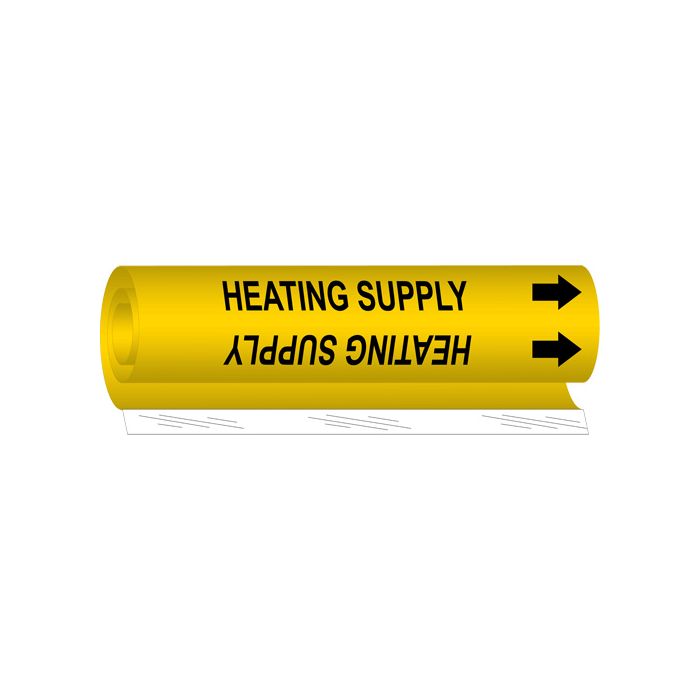 "Heating Supply" Pipe Marker