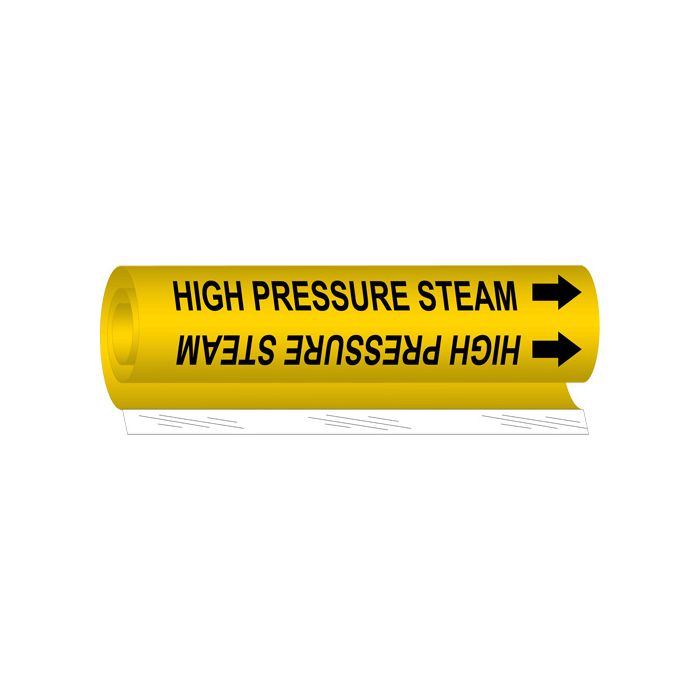 "High Pressure Steam" Pipe Marker
