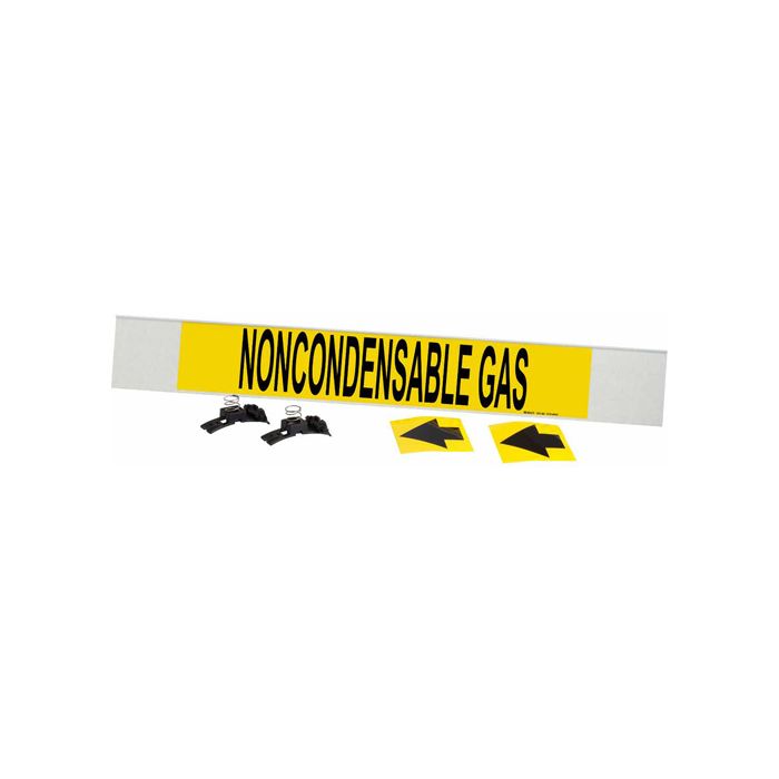 "Noncondensable Gas" Pipe Marker