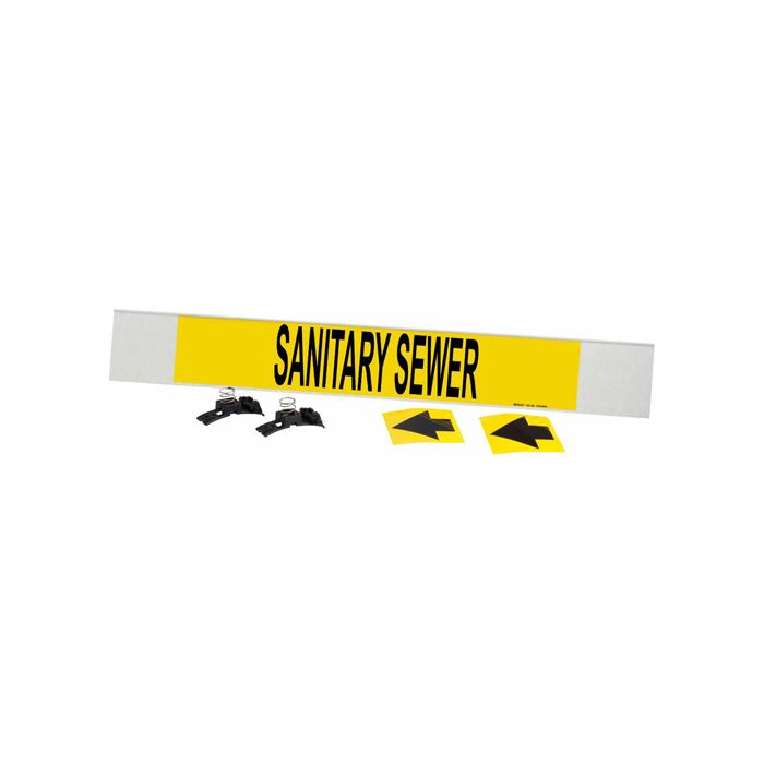 "Sanitary Sewer" Pipe Marker