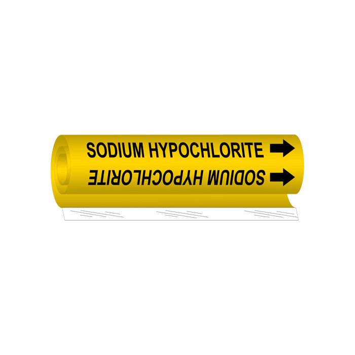 "Sodium Hypochlorite" Pipe Marker