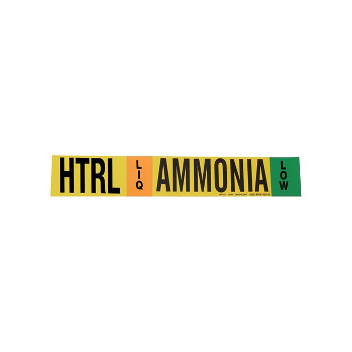 "HTRL Liq Ammonia Low" Ammonia (IIAR) Pipe Marker