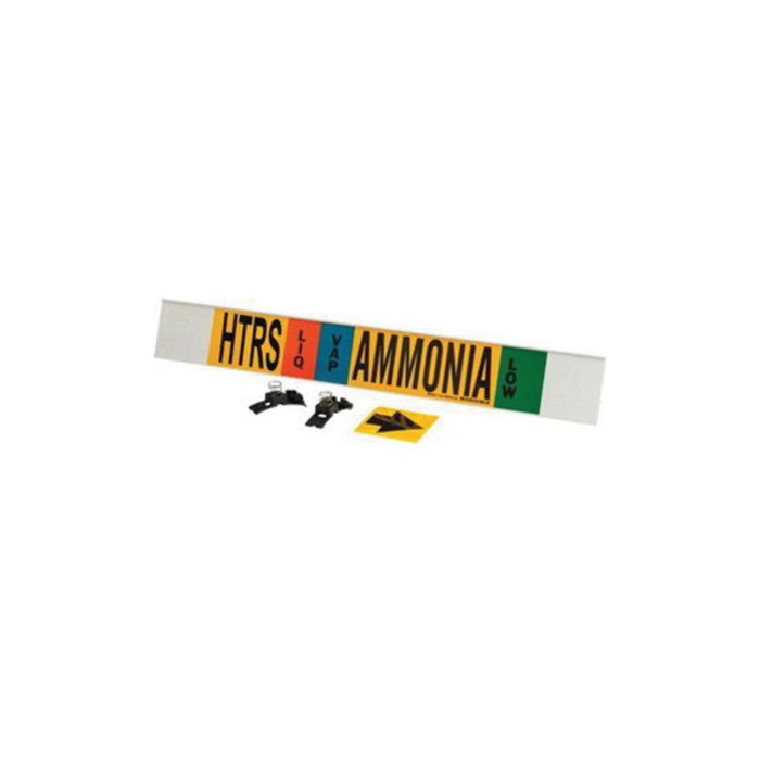 "HTRS Liq/Vap Ammonia Low" Ammonia (IIAR) Pipe Marker