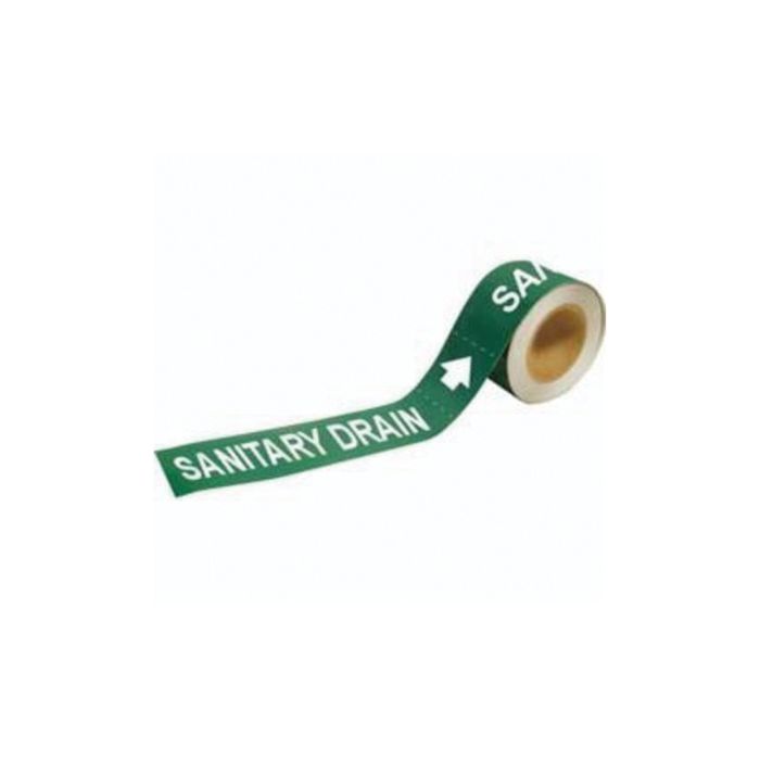 "Sanitary Drain" Pipe Markers