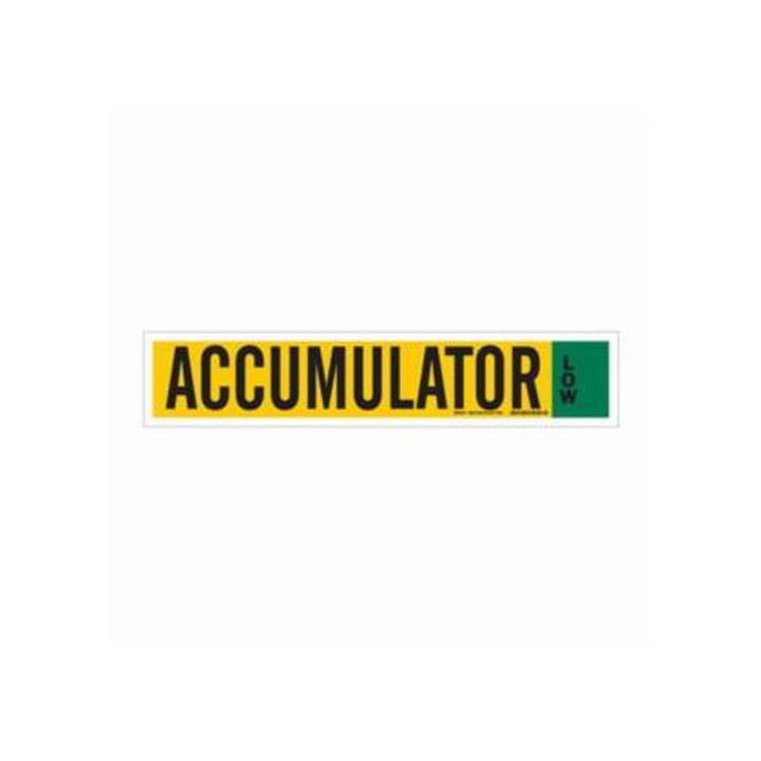 "Accumulator" Ammonia (IIAR) Pipe Marker