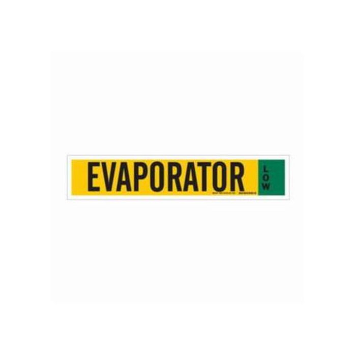 "Evaporator" Ammonia (IIAR) Pipe Marker