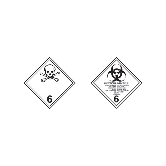 Toxic Materials TDG Shipping Labels