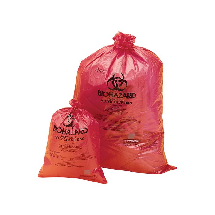 Biohazard Disposal Bags - Orange-Red