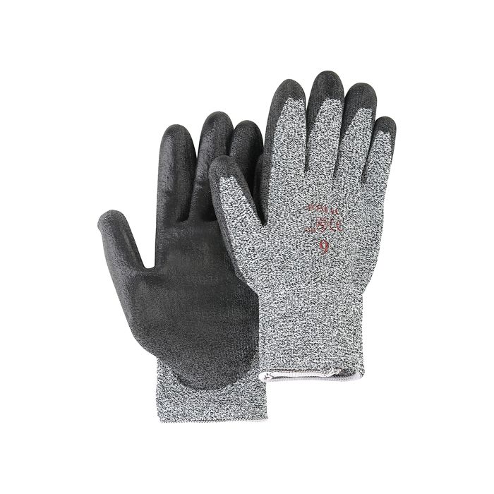 Salt & Pepper Knit Gloves With Black Palm Coating