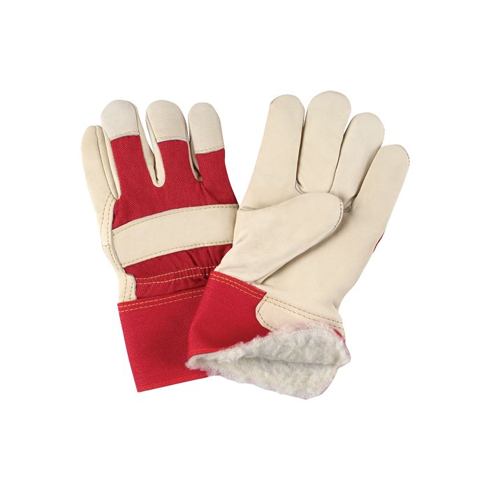 Red & White Premium Winter-Lined Fitters Gloves