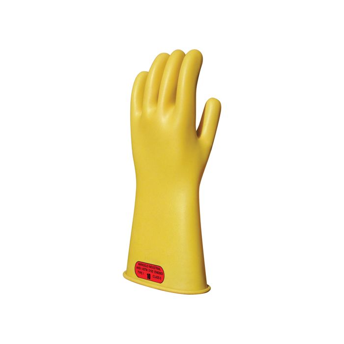 Yellow Natural Rubber Insulating Gloves