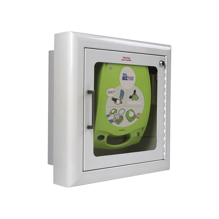 AED Semi-Recessed Wall Cabinet with Alarm