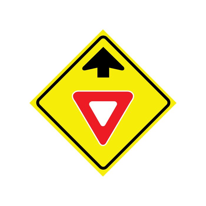"Yield Ahead" Roll-Up Traffic Sign