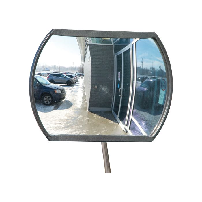 Roundtangular Convex Mirror with Telescopic Arm