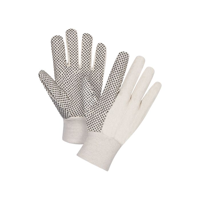 Cotton Canvas Dotted Palm Gloves