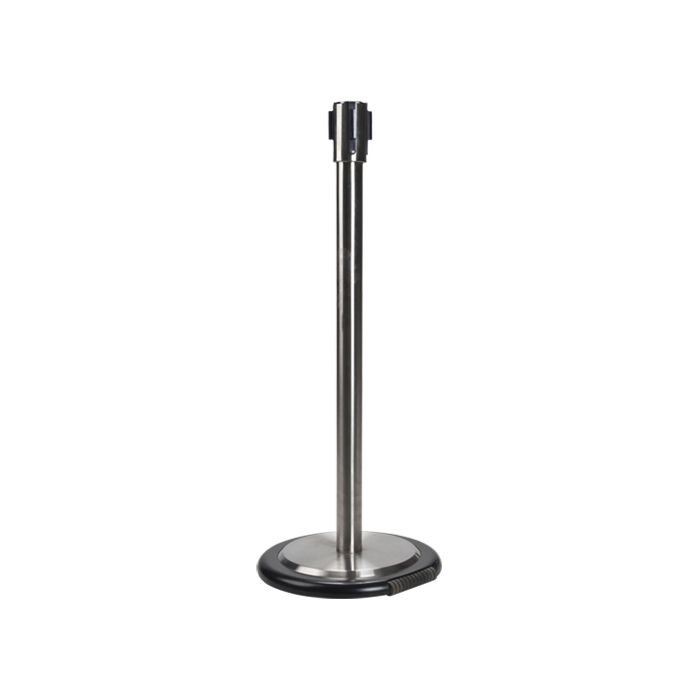 Free-Standing Crowd Control Barrier Receiver Post With Wheels