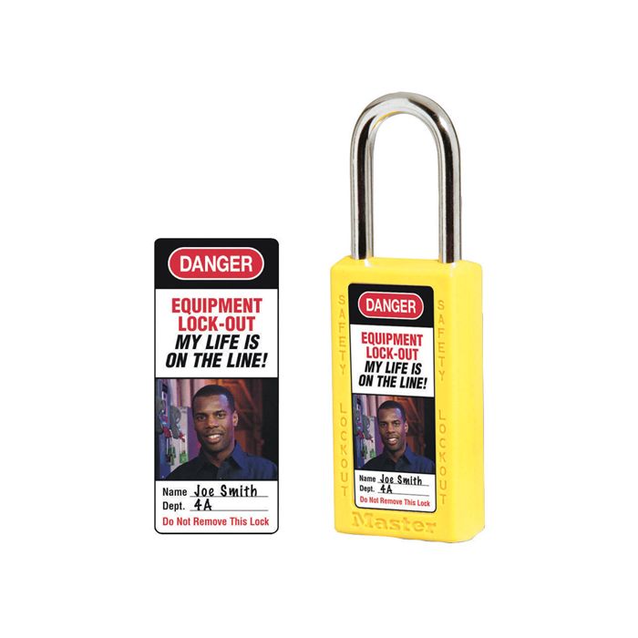 Zenex™ Thermoplastic Photo Padlock Identification Labels