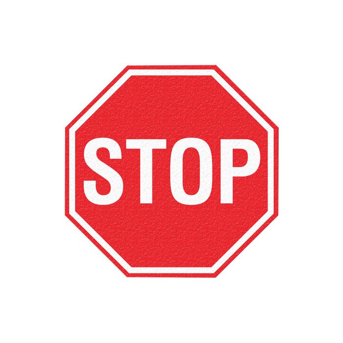 "Stop" Floor Sign