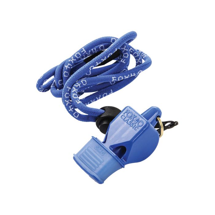 Classic Blue Whistle with Lanyard