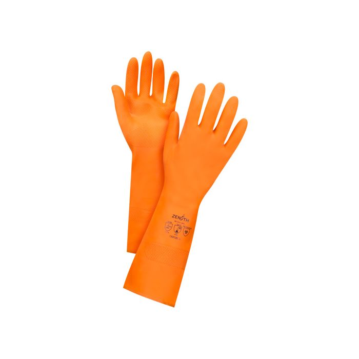 Orange Chemical-Resistant Gloves