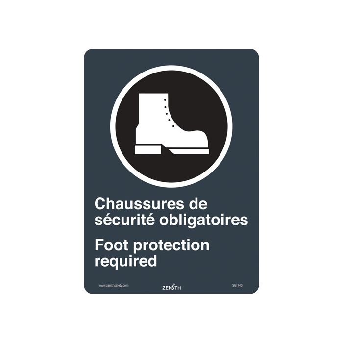 "Chaussures de Sécurité / Foot Protection" CSA Safety Sign