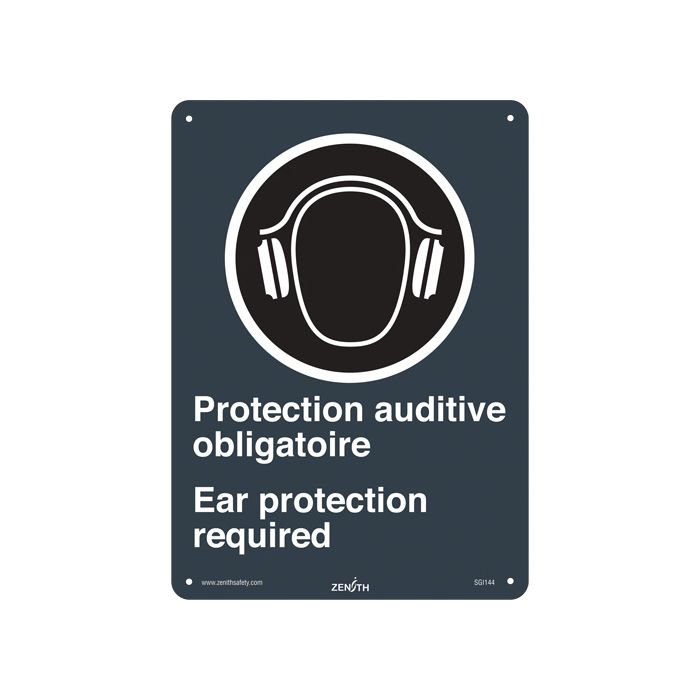 "Ear Protection / Protection Auditive" CSA Safety Sign