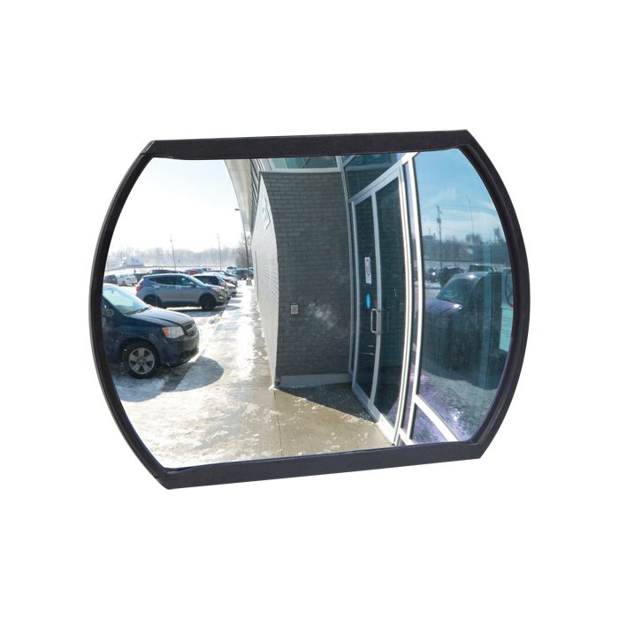 Roundtangular Convex Mirror with Bracket