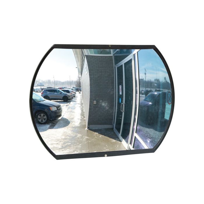 Roundtangular Convex Mirror with Bracket