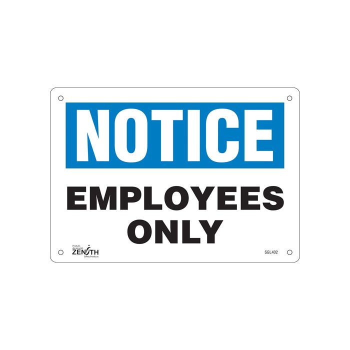 "Employees Only" Sign