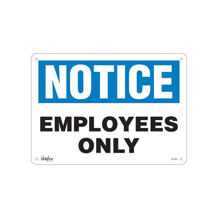 "Employees Only" Sign