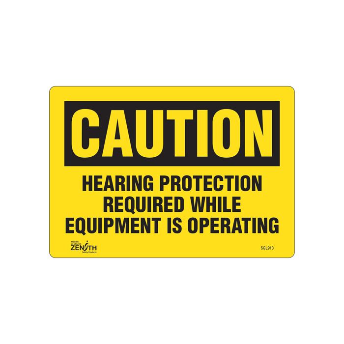 "Hearing Protection Required" Noise Hazard Sign