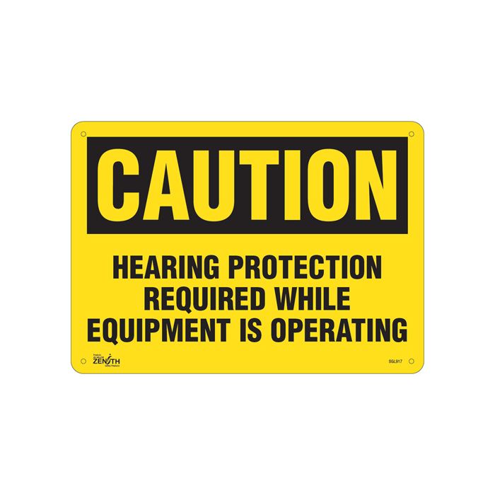 "Hearing Protection Required" Noise Hazard Sign