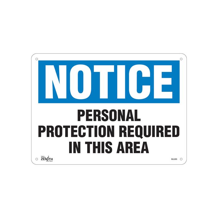 "Personal Protection Required" Sign