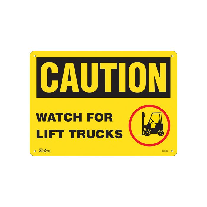 "Watch For Lift Trucks" Sign