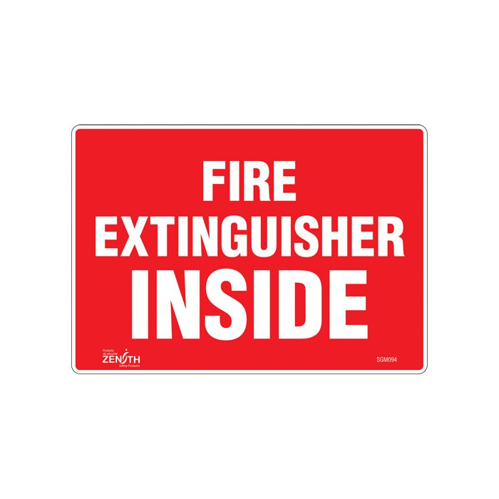 "Fire Extinguisher Inside" Sign