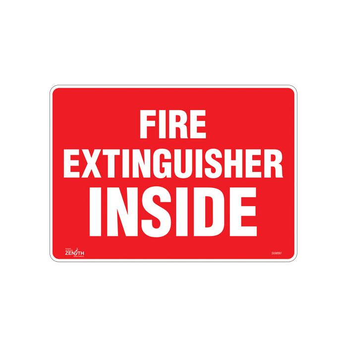"Fire Extinguisher Inside" Sign