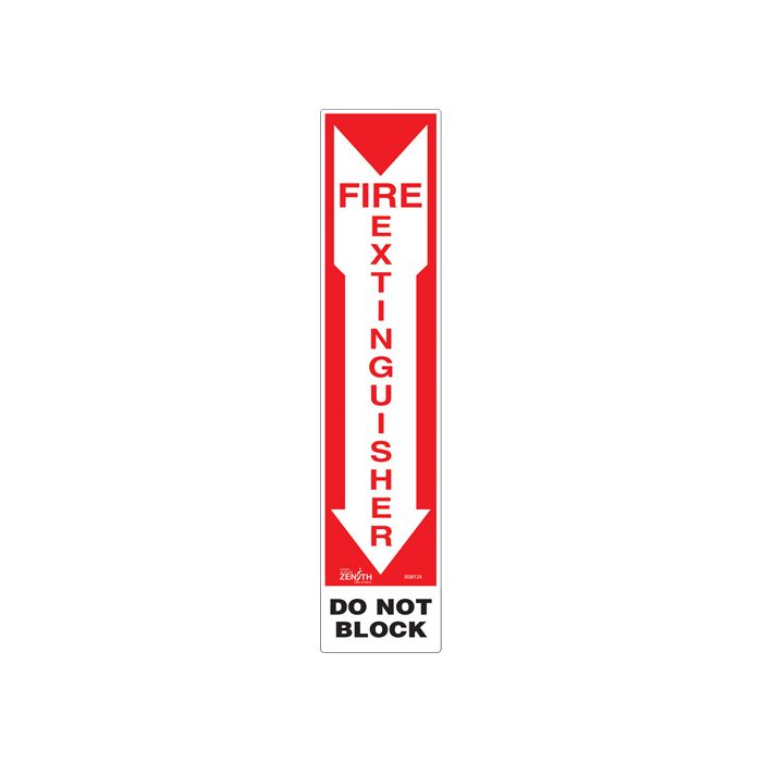 "Fire Extinguisher - Do Not Block" Sign