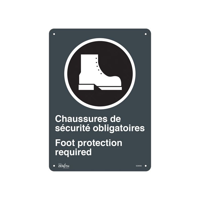 "Chaussures de Sécurité / Foot Protection" CSA Safety Sign