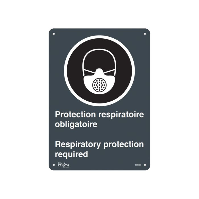 "Protection Respiratoire Respiratory Protection" Sign