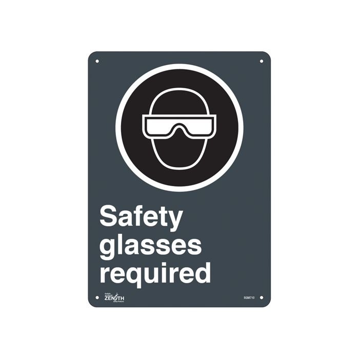 "Safety Glasses Required" Sign