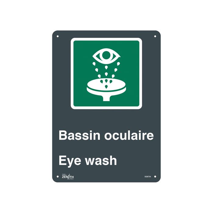 "Bassin Oculaire/Eye Wash" Sign