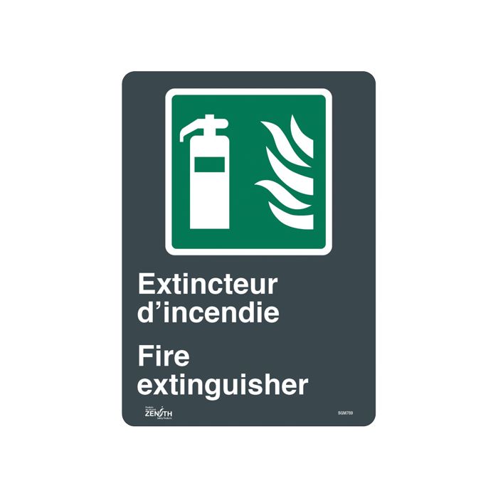 "Extincteur D'Incendie/Fire Extinguisher" Sign