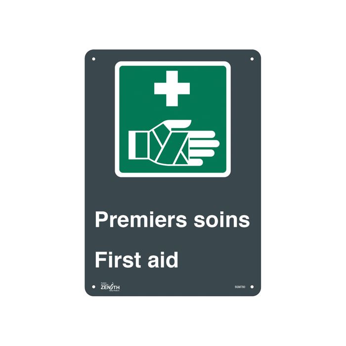 "Premier Soins/First Aid" Sign