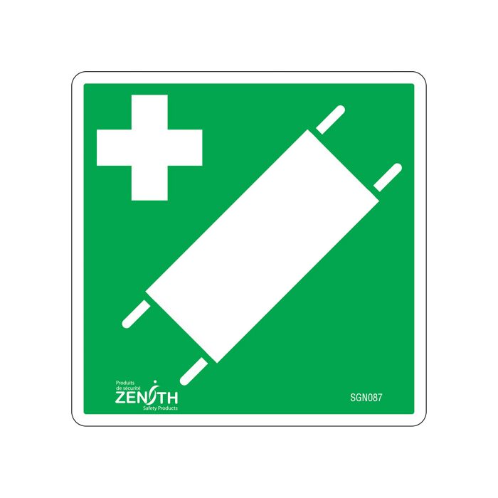 First Aid Stretcher CSA Safety Sign