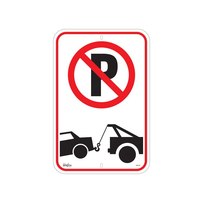 No Parking Tow Away Zone Sign