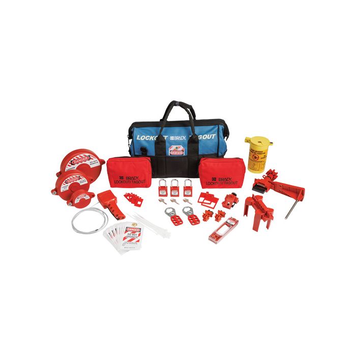 Lockout Tagout Kit with Nylon Safety Lockout Padlocks in Duffel Bag