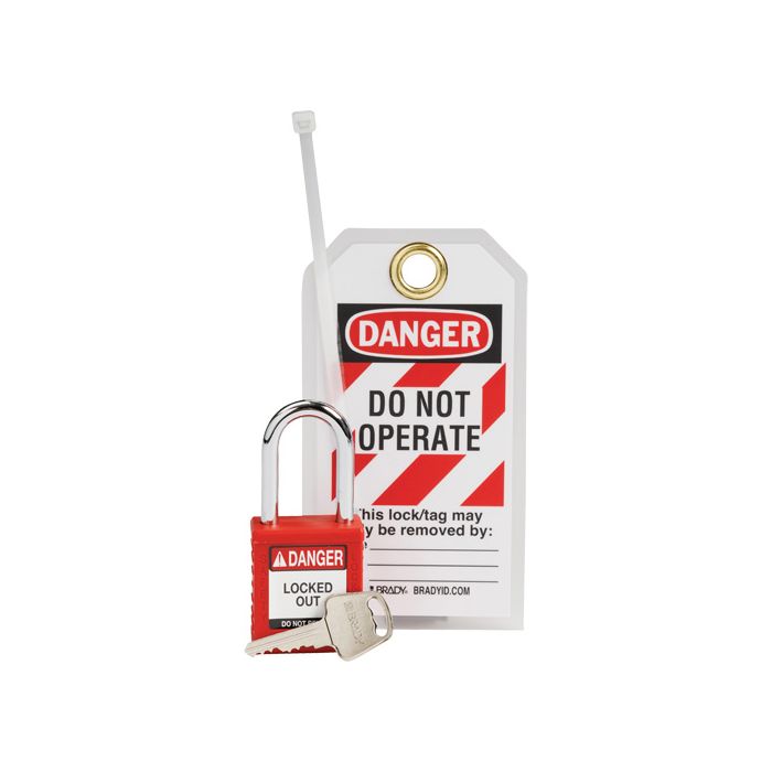 Nylon Safety Lockout Padlock & Tag Kit