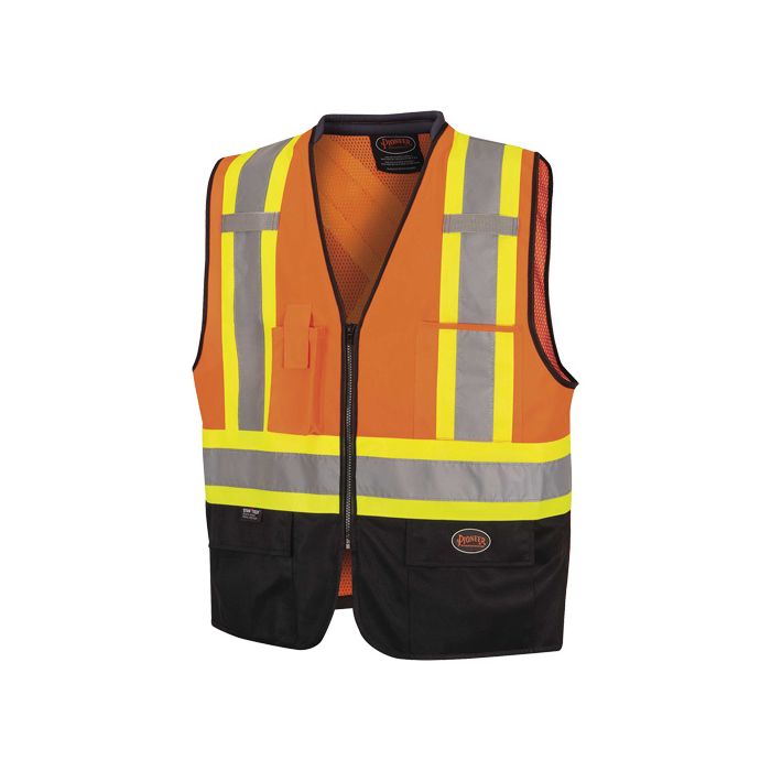 Zip-Front Bi-Colour Safety Vest