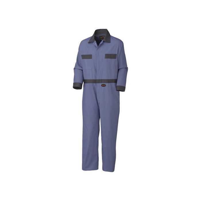 Coveralls with Concealed Brass Buttons